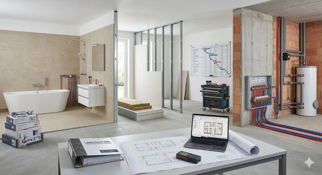 Badsanierung und Modernisierung durch Lauterbach SHK Meisterbetrieb in Hermsdorf, Jena, Gera